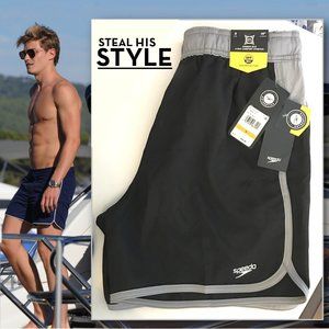 SPEEDO Men's 5.5" UPF Swim Trunks with Pockets  🏄🏊  NEW!!!